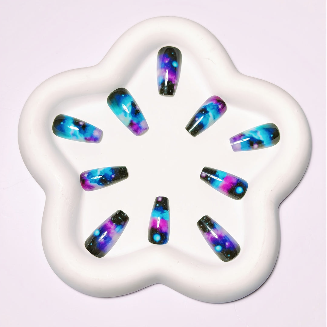 Artificial nails with Galactic Star design Kalsten