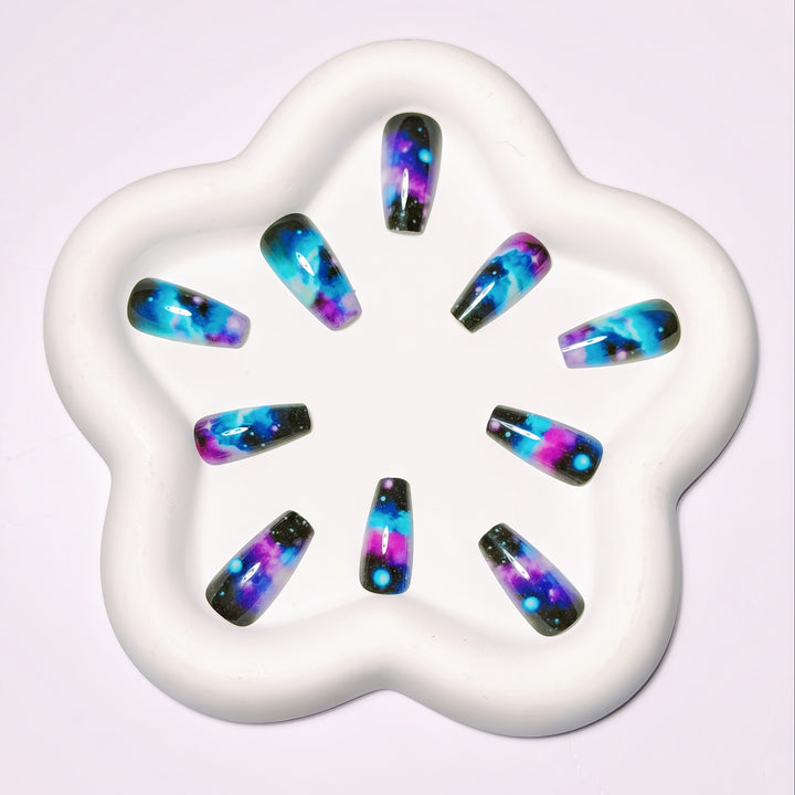 Artificial nails with Galactic Star design Kalsten