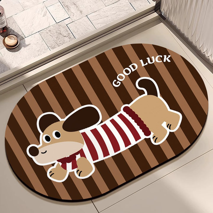 Playful Cartoon-Themed Bath Mat Kalsten