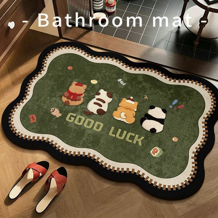 Playful Cartoon Bath Mat Kalsten
