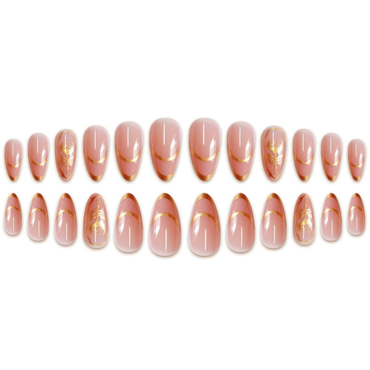 Elegant Floral Press-On Nail Set Kalsten 1787913793