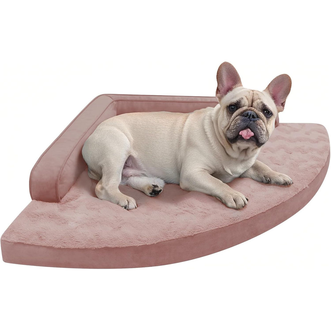 Crescent-Shaped Orthopedic Dog Bed