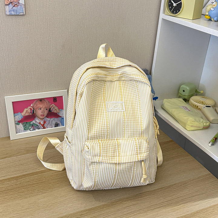 Casual Striped Backpack