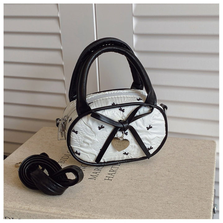Quilted Mini Handbag with Heart Detail Kalsten