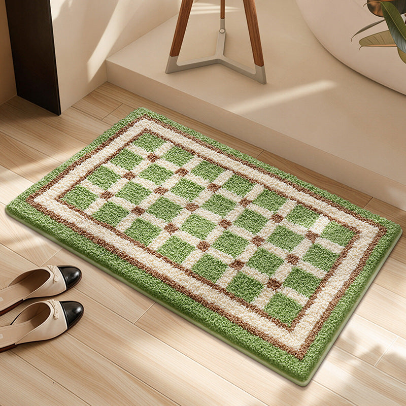 Soft Plush Checkered Bath Mat Kalsten