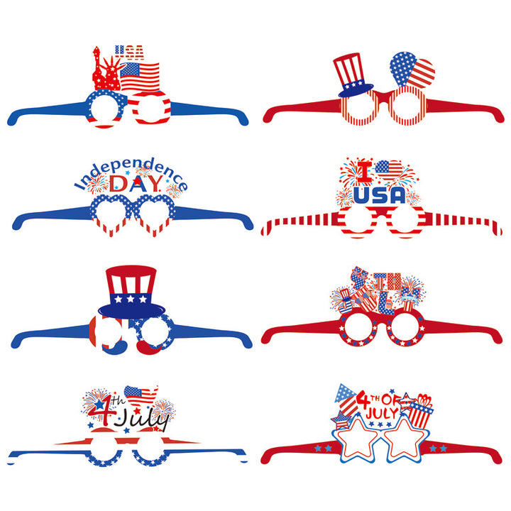 Unisex paper star-shaped tag with USA motif and jute cord Kalsten
