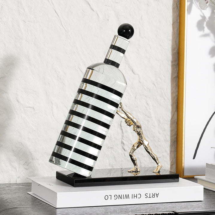 Decorative Bottle Holder Sculpture