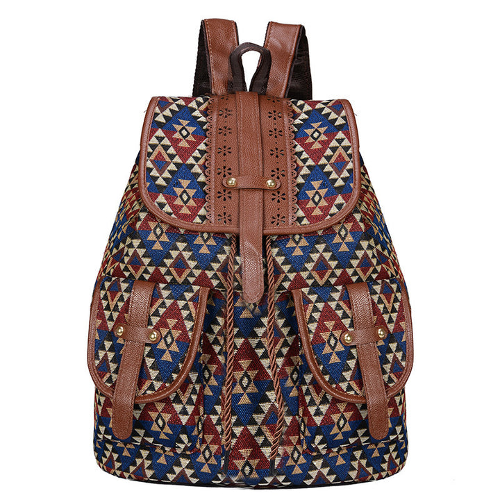 Bohemian Ethnic Print Backpack Kalsten