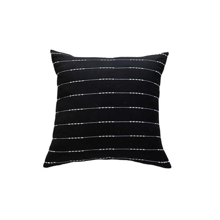 Structured Striped Velvet Cushion