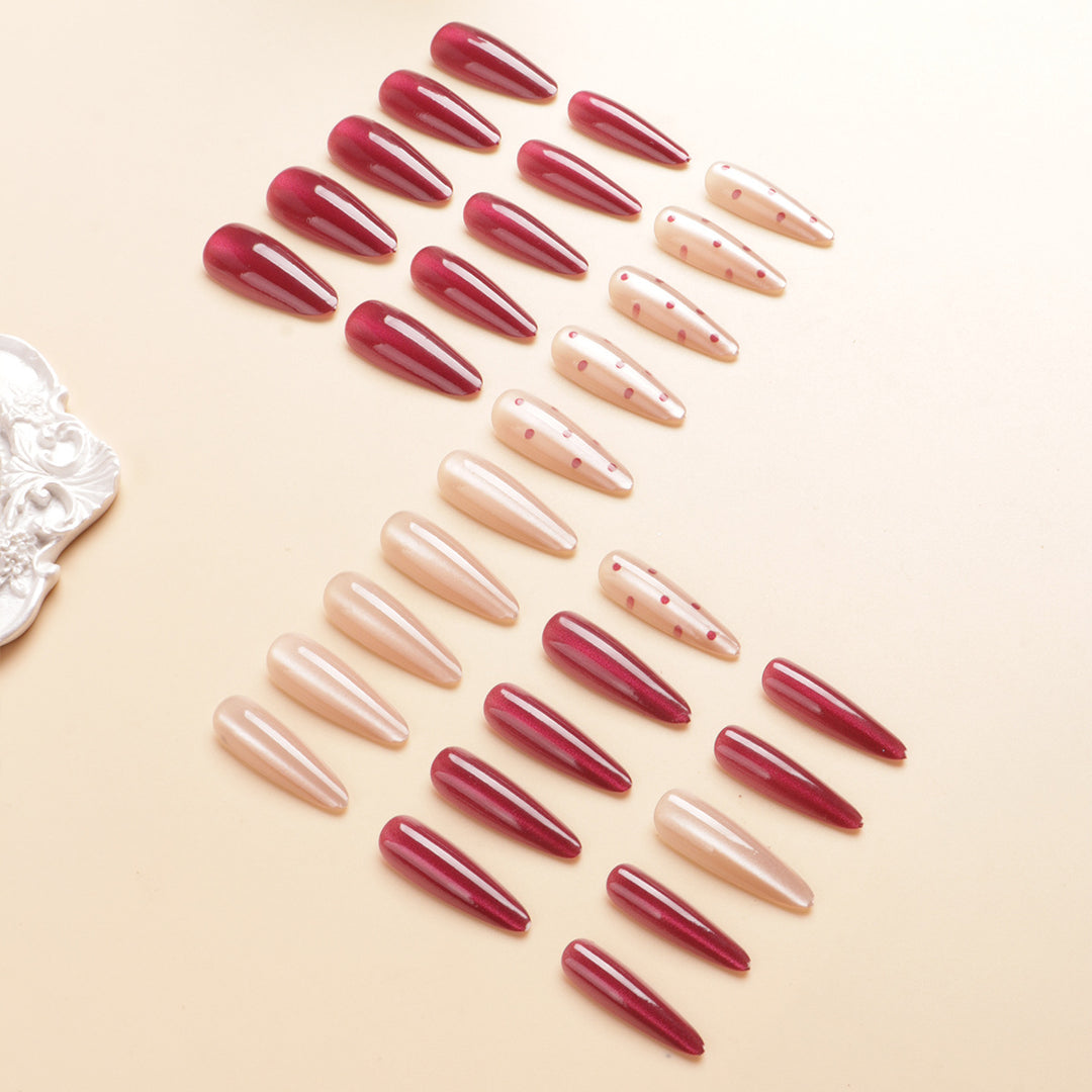 Premium Decorative Stiletto Press-On Nail Set Kalsten