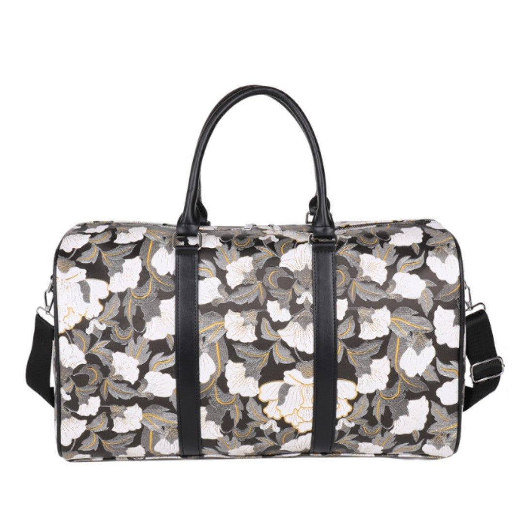 Elegant Floral Print Travel Duffle Bag Kalsten
