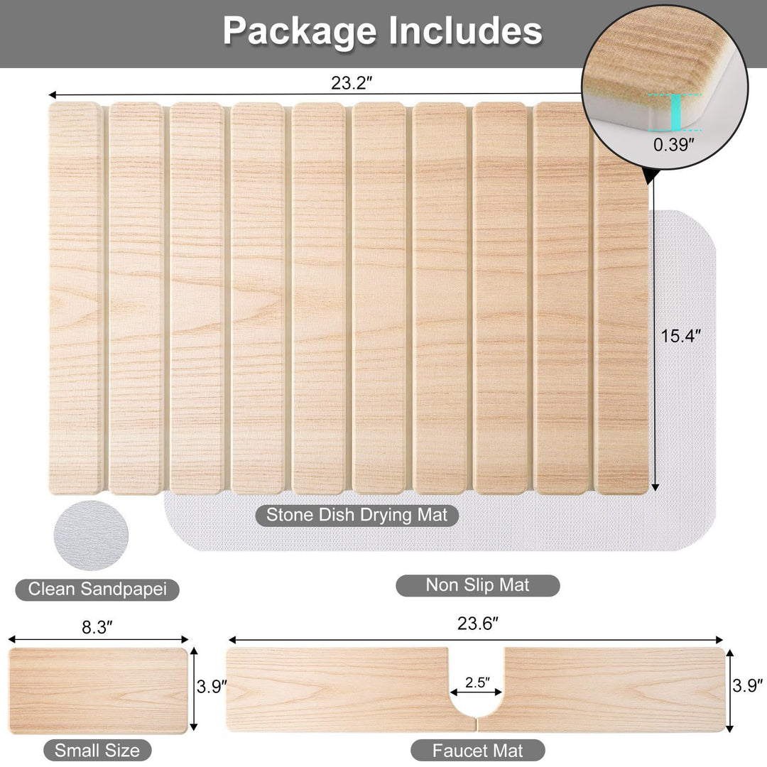 Elegant Wooden Slatted Bathroom Mat