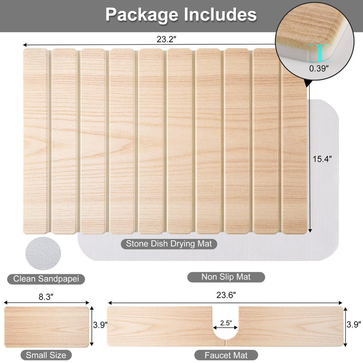Elegant Wooden Slatted Bathroom Mat