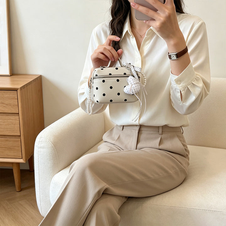 Chic Polka Dot Crossbody Bag Kalsten