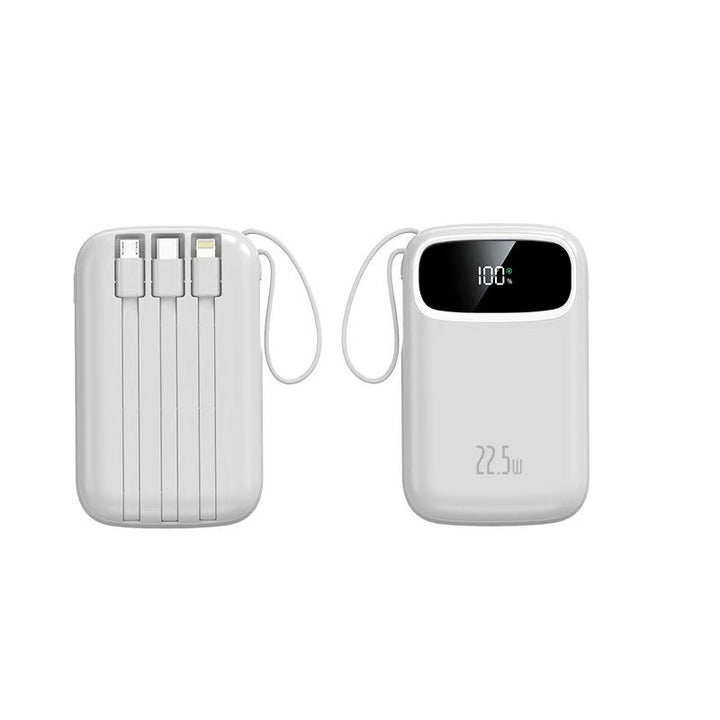 Power bank with integrated charging cable and digital display Kalsten