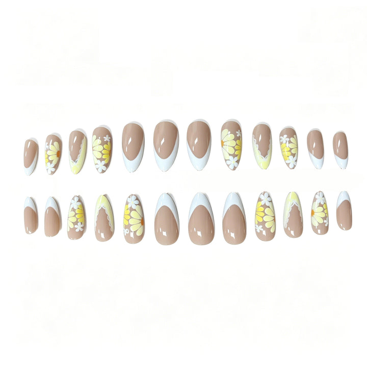 Floral French Tip Nail Art Enhancements Kalsten 1789915430