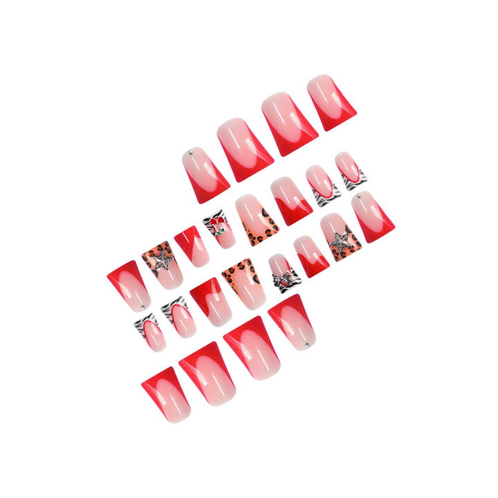 Artistic Press-On Nail Set with Unique Accents Kalsten