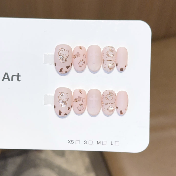 Nail art set with playful Hello Kitty motif Kalsten