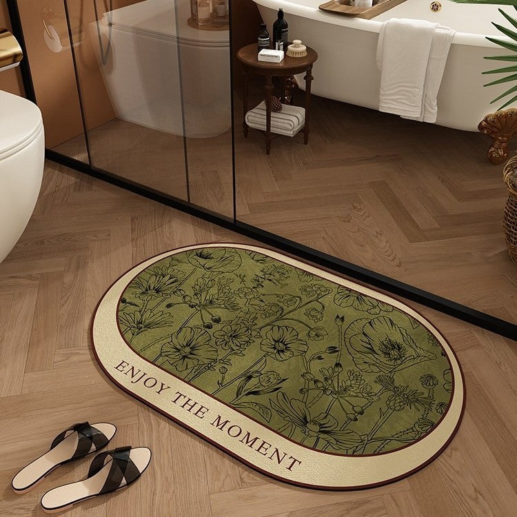 Decorative Oval Bath Mat