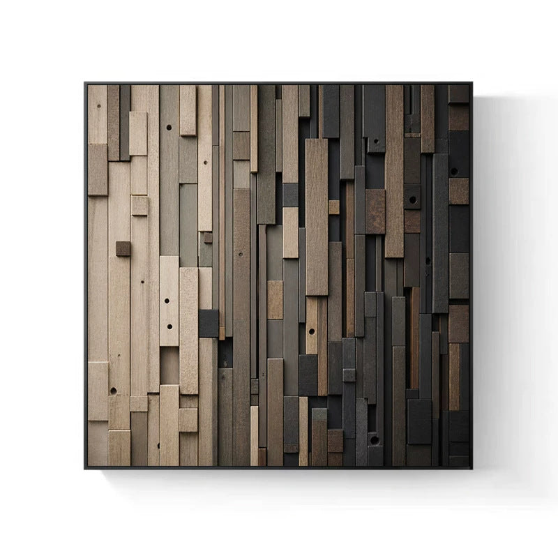 Wooden Cubism Wall Art