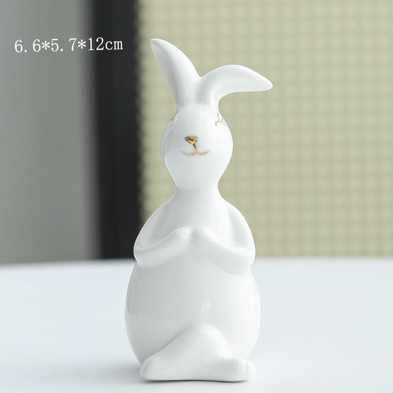 Decorative Ceramic Bunny Figurine Kalsten