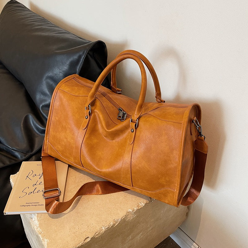 Luxurious Leather Travel Duffle Bag Kalsten