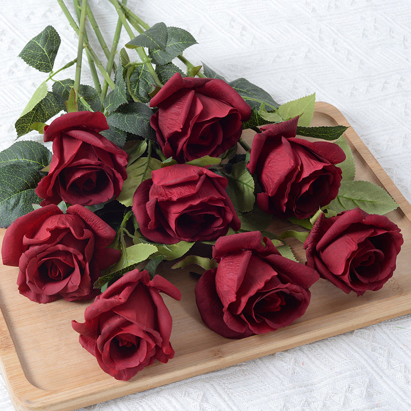 Artificial Silk Rose Flower Decoration