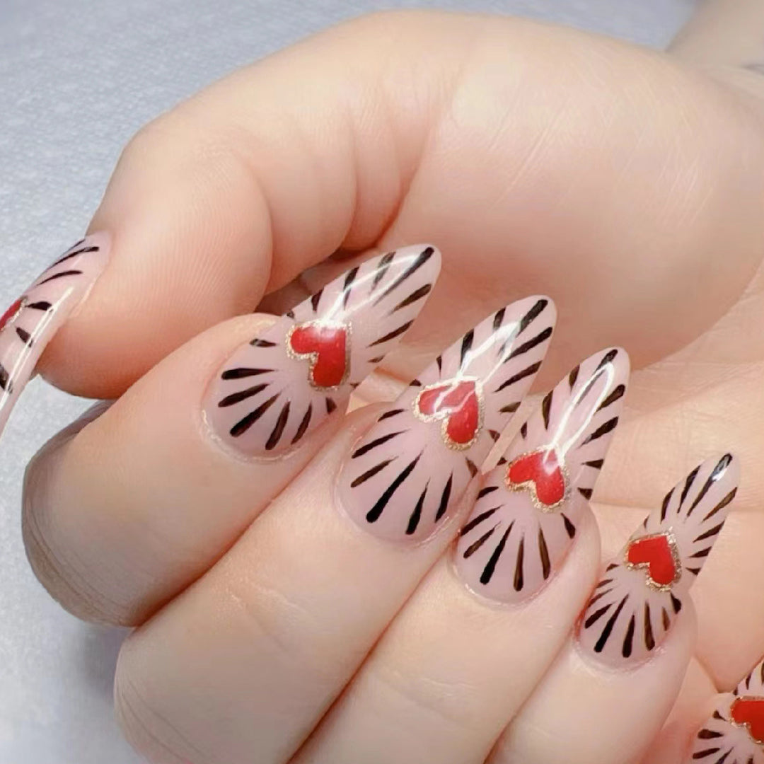 Heart Design Nail Art