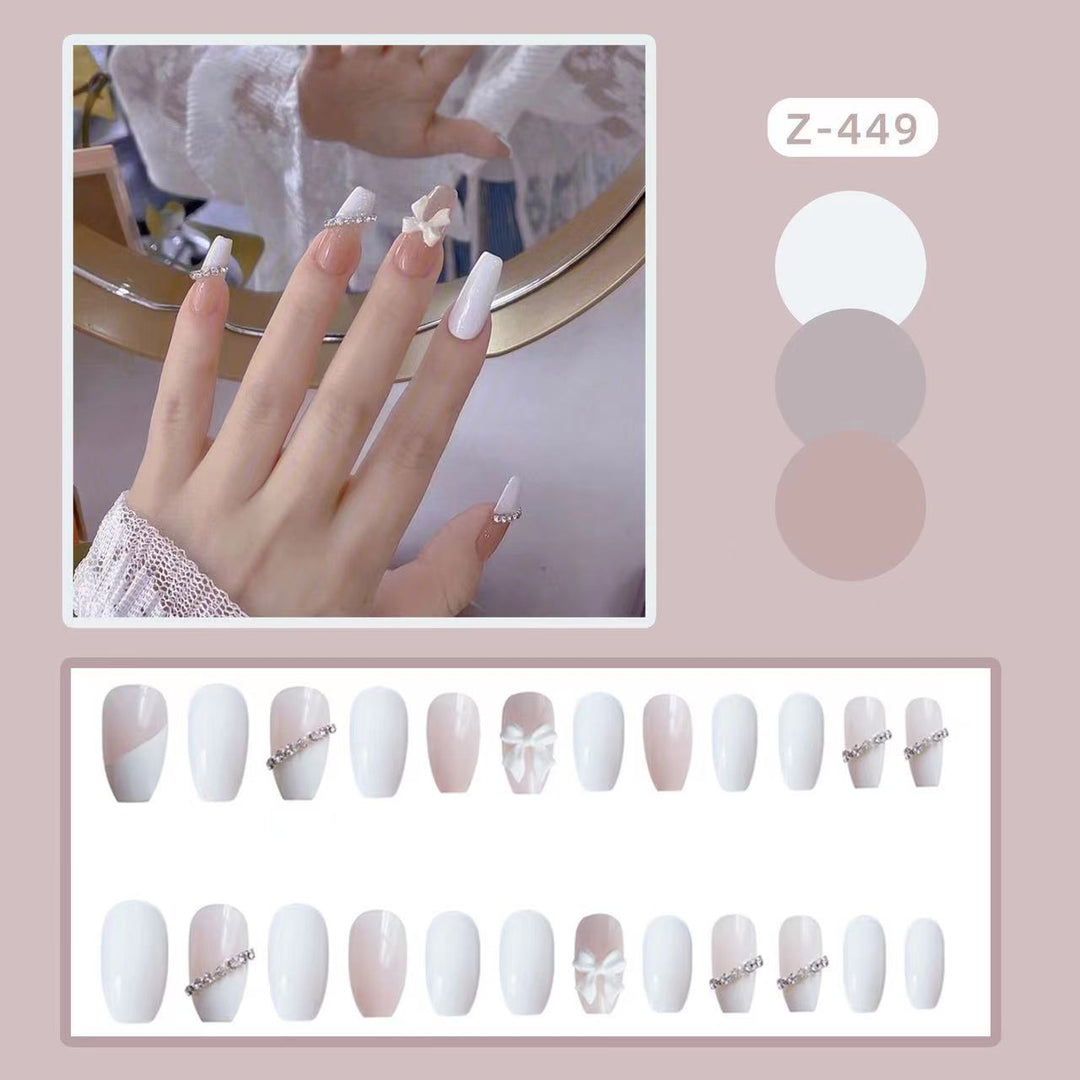 Sparkling Rhinestone Press-On Nail Set Kalsten