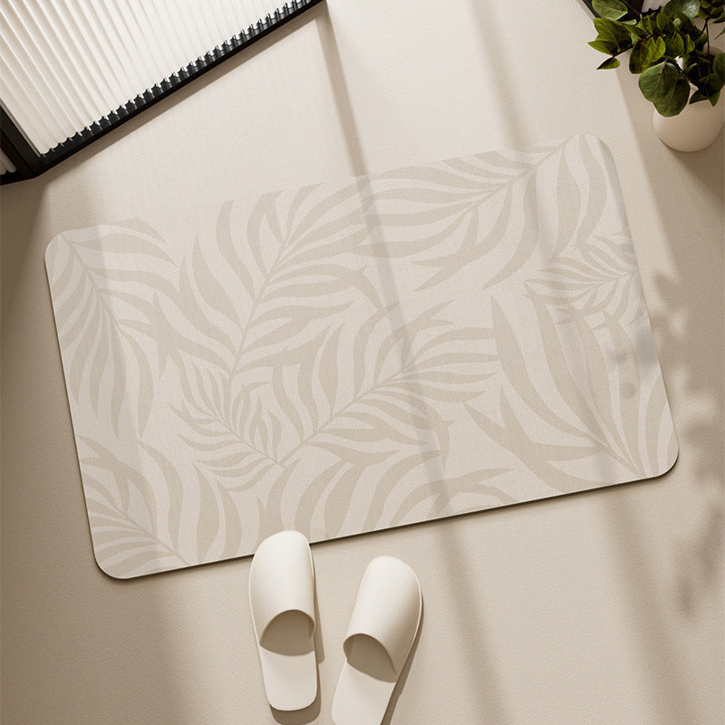 Modern Tropical Leaf Pattern Area Mat Kalsten