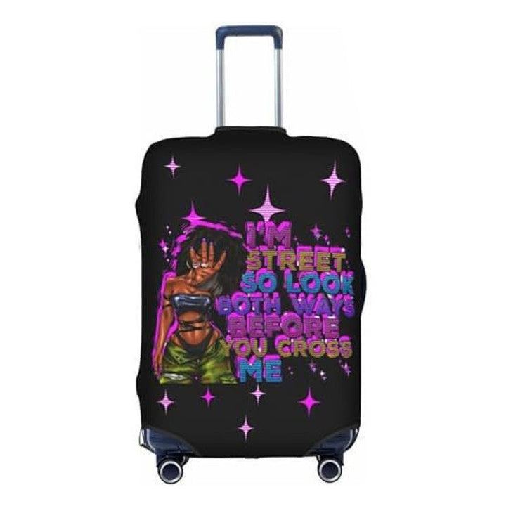 Women's hard-shell suitcase with unique skull and rose design Kalsten