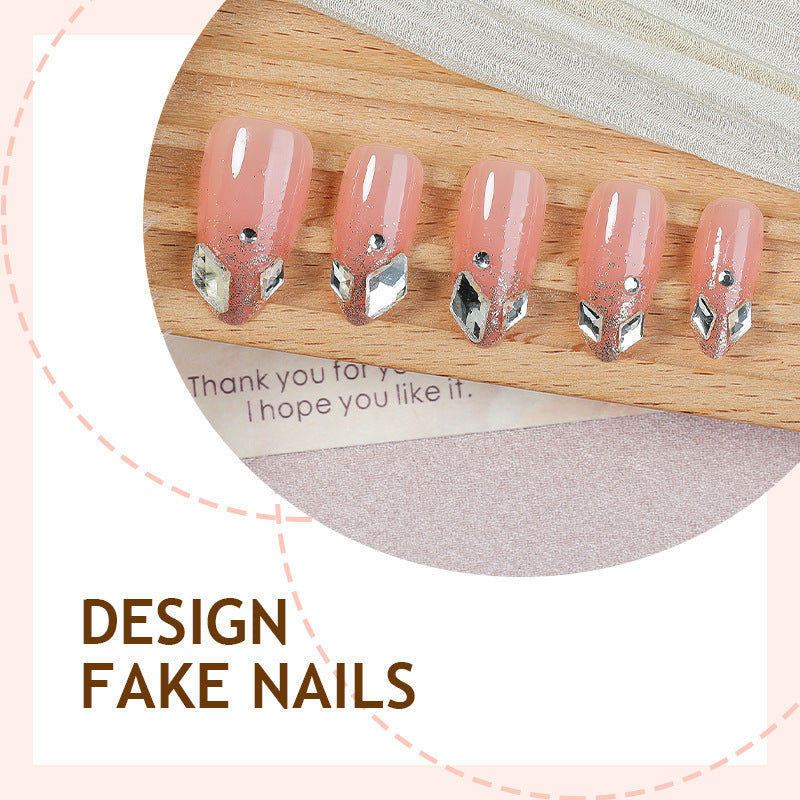 Artificial nail set with elegant glitter design Kalsten