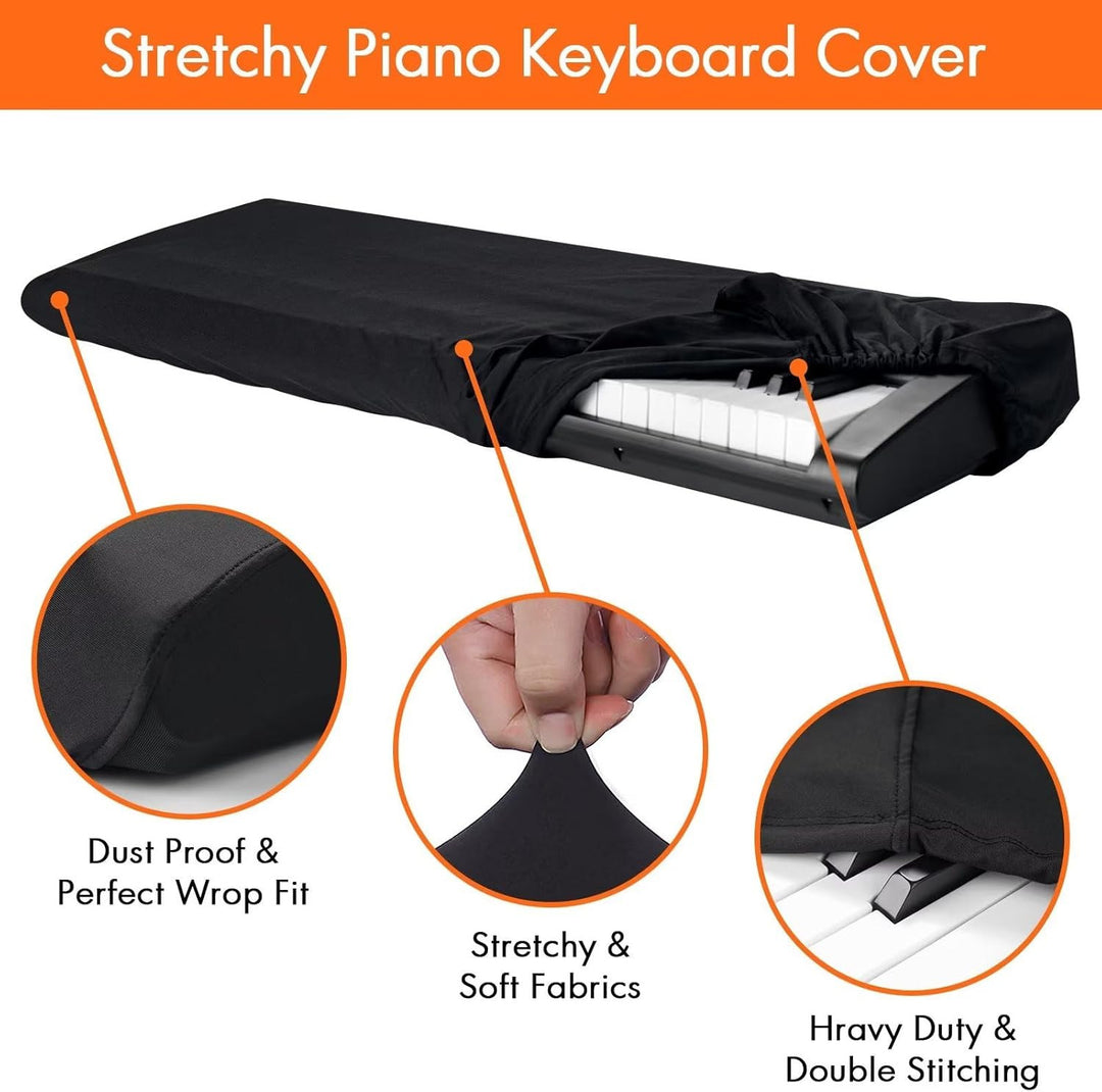 Keyboard stand with infinitely adjustable legs and padded seat Kalsten