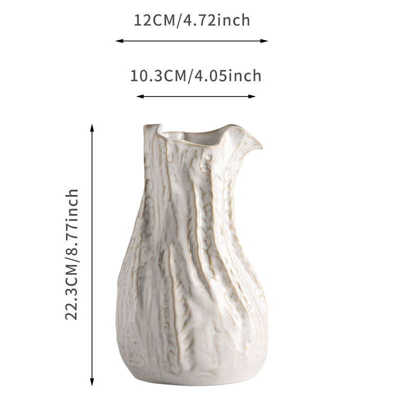 Handcrafted Textured Ceramic Decorative Vase
