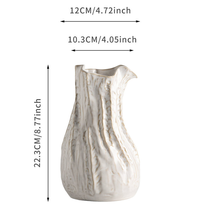 Handcrafted Textured Ceramic Decorative Vase