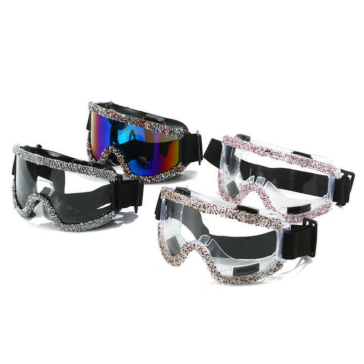 Women's glamorous ski goggles with sparkling decorative frame Kalsten