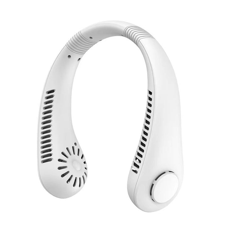 Cooling hands-free wearable neck fan with brushless motors and USB-C rechargeable Kalsten
