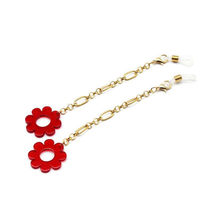 Flower-Patterned Eyewear Retainer Chain Kalsten