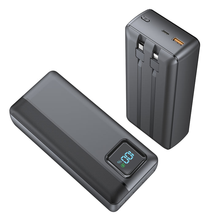 Powerbank with Integrated Charging Cables and Digital Display Kalsten