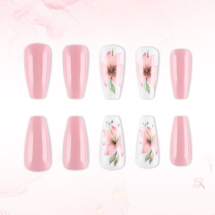 Floral Design Press-On Nail Art Set Kalsten