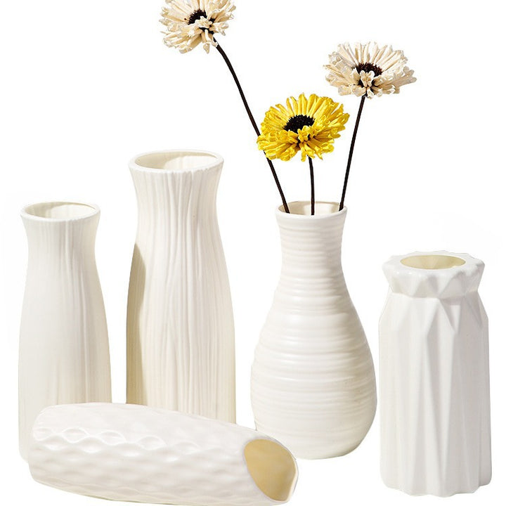 Textured Geometric Decorative Vase Kalsten