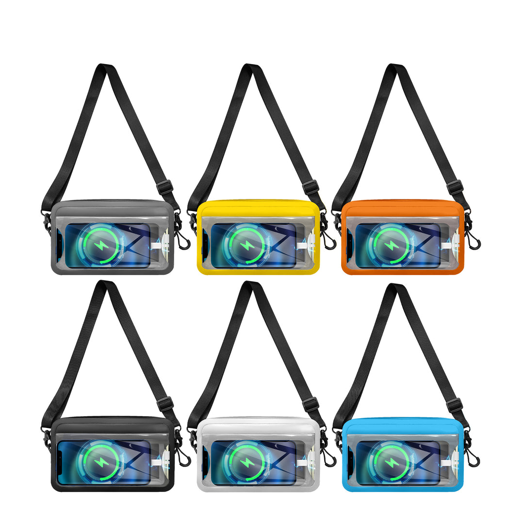 Waterproof shoulder bag with transparent smartphone case Kalsten