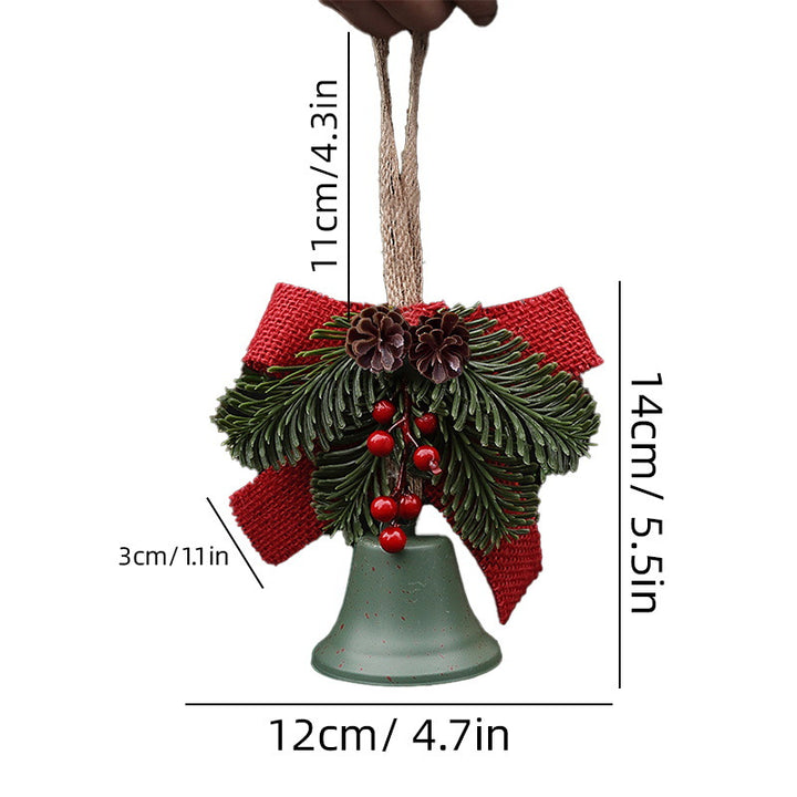Festive Christmas bell with pine cone decoration Kalsten