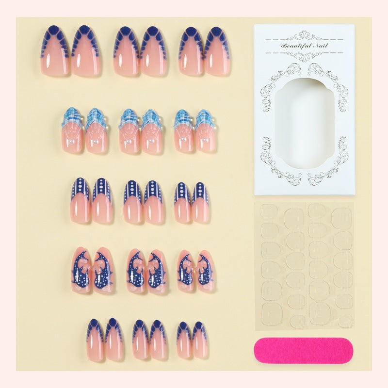 Acrylic nail set with elegant designs and glamorous accents Kalsten