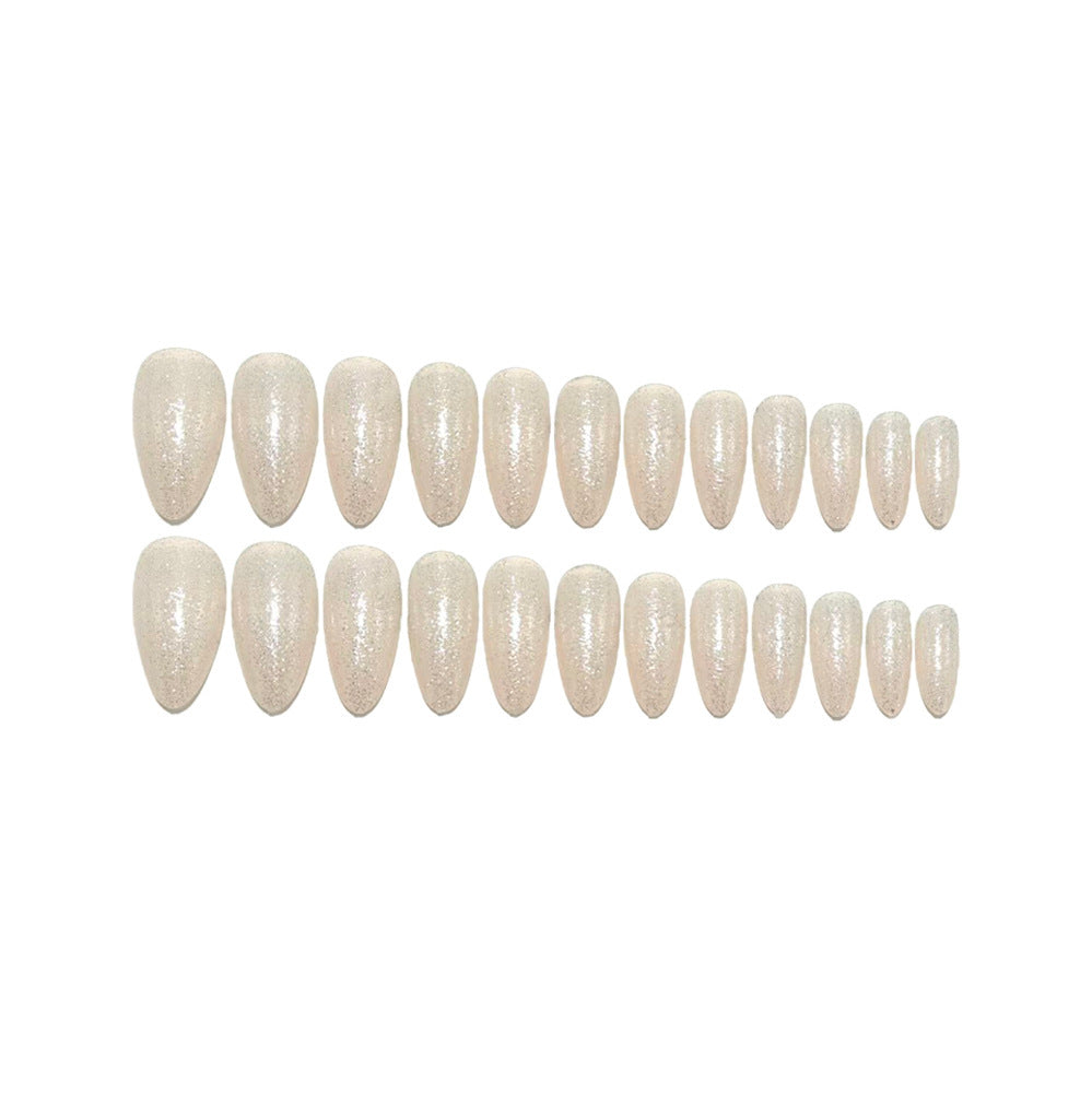 Artificial nails in elegant lace design with glitter effects Kalsten