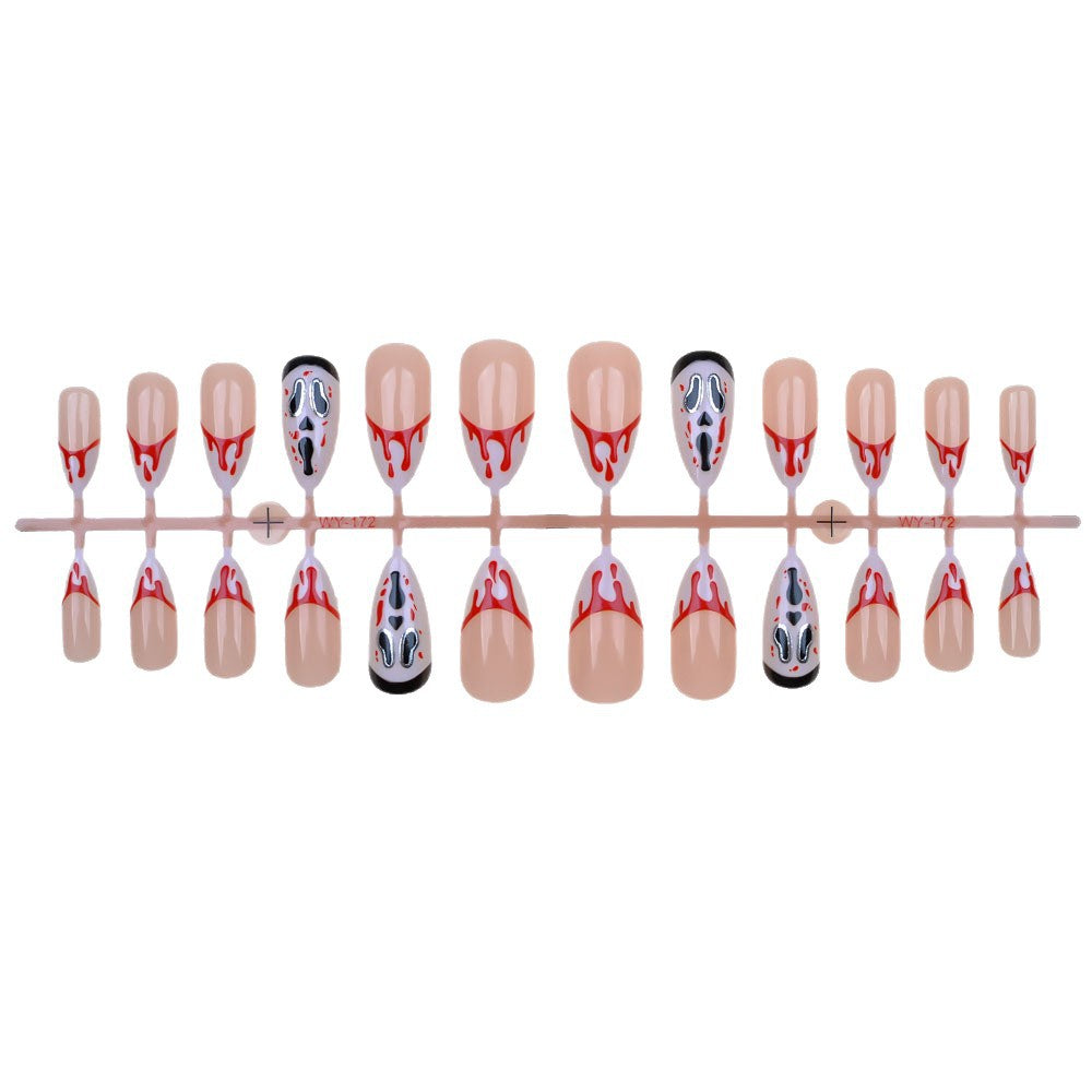 Artistic Horror-Themed Press-On Nails Kalsten