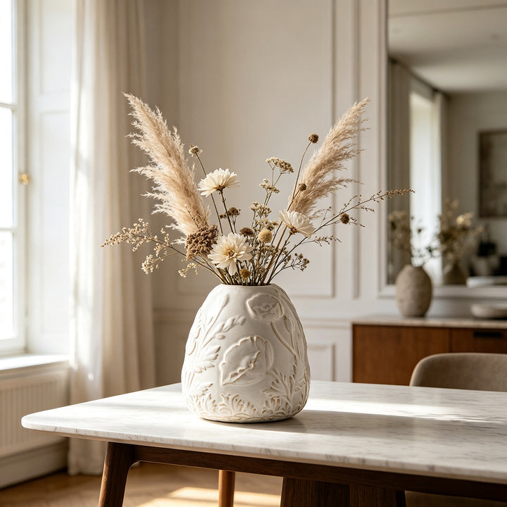 Ceramic Profiled Flower Table Vase