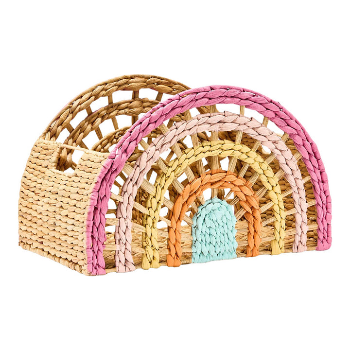Playful storage basket in rainbow design Kalsten