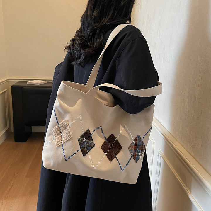 Decorative Patterned Canvas Tote Bag Kalsten