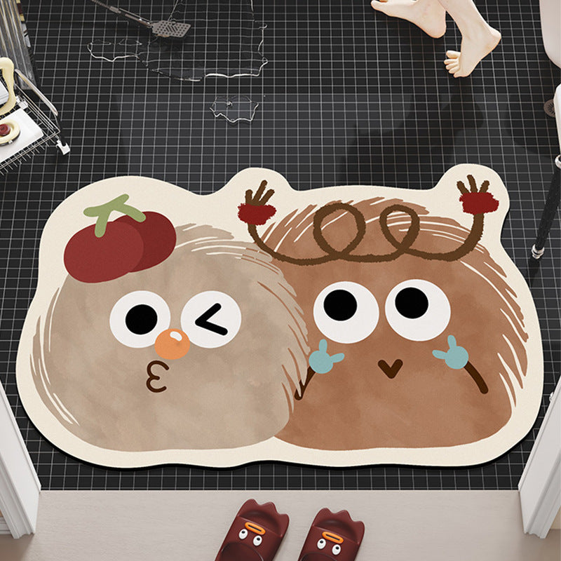 Cartoon-Themed Plush Bath Mat Kalsten